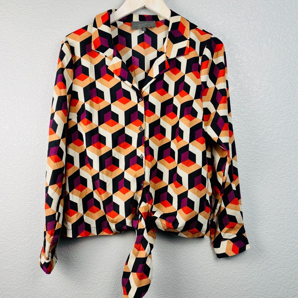 Sunday in Brooklyn Vibrant Geometric Button Down Shirt